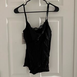 Zara Black Satin Camisole Top
